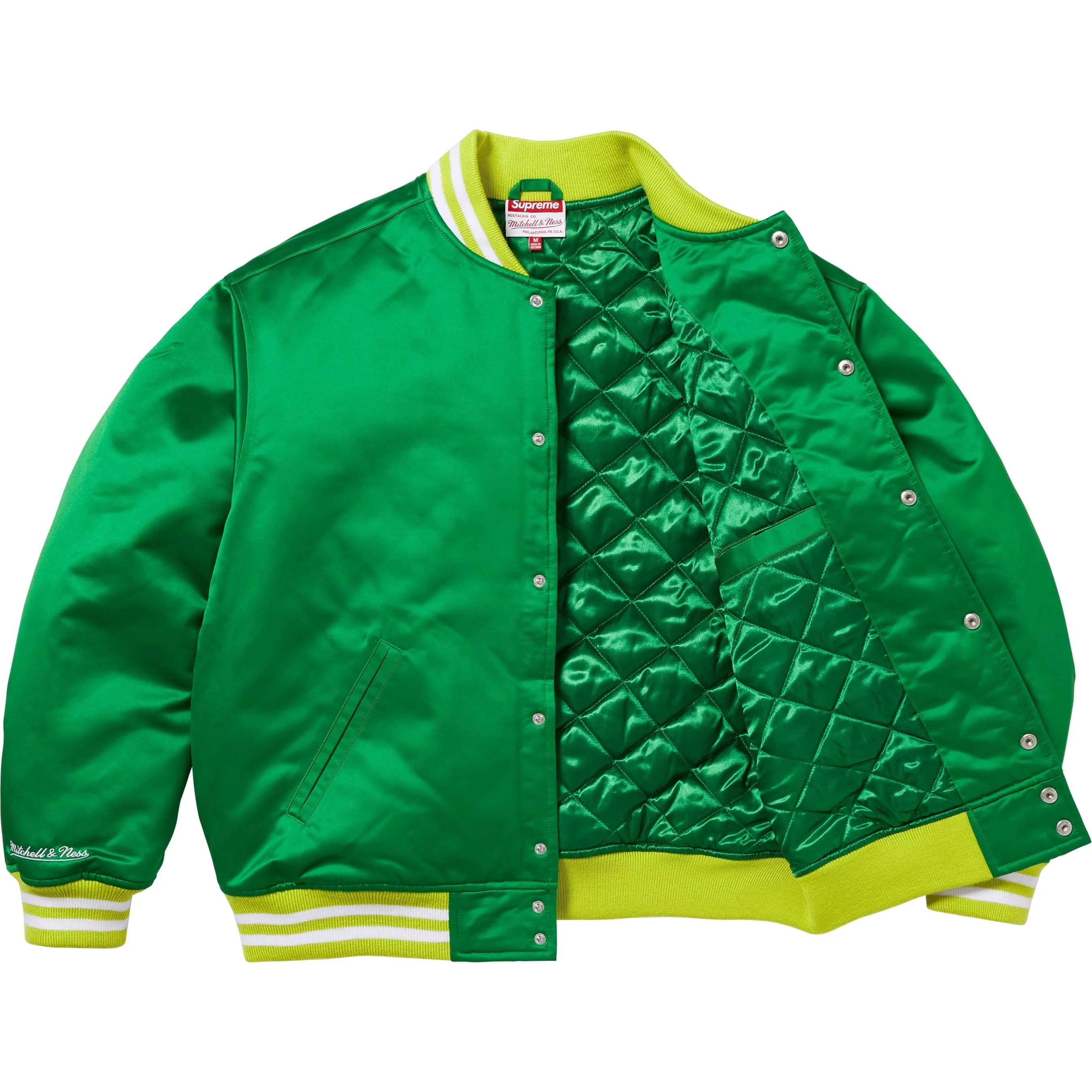 Supreme®/Mitchell & Ness Satin Varsity Jacket view 6